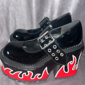 (Dolls kill) Hell and back patent leather Mary Jane's
